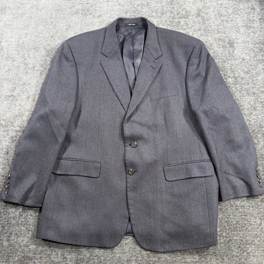 Lauren Ralph Lauren Blazer Mens 44S‎ Gray 100% Lambswool Coat Preppy Business